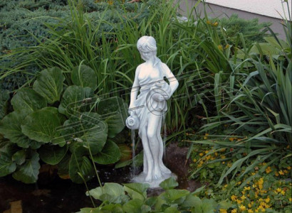 Gartenfigur "Frau Fontaine" 78cm Teichfigur Menschen Steinguss
